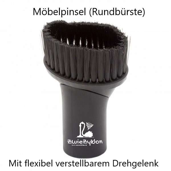 Universal Saug-Pinsel Möbelpinsel Saugdüse mit Borsten Rund für Staubsauger mit Ø 35mm